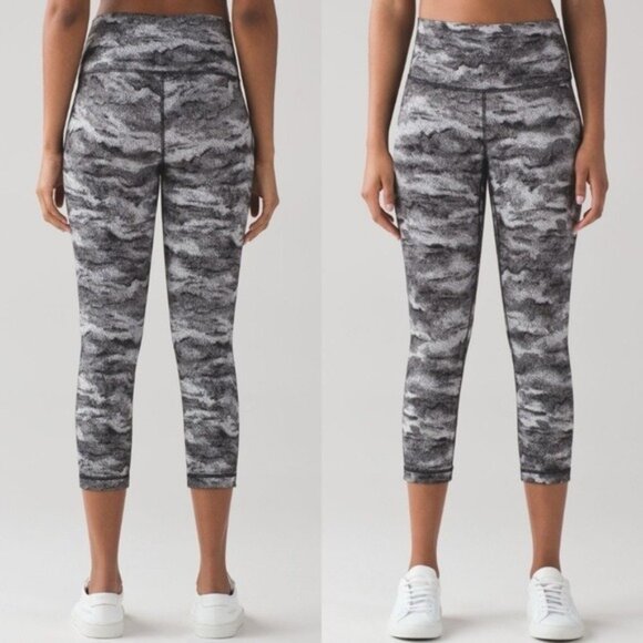 Lululemon Wunder Under Crop 21" Legging 4 Luon Hazy Days High Rise Yoga - Picture 1 of 9